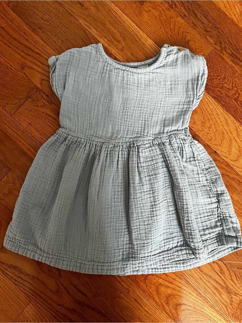 Little Planet Girls' Gauze Dress in Light blue - Comfortable Everyday Dress